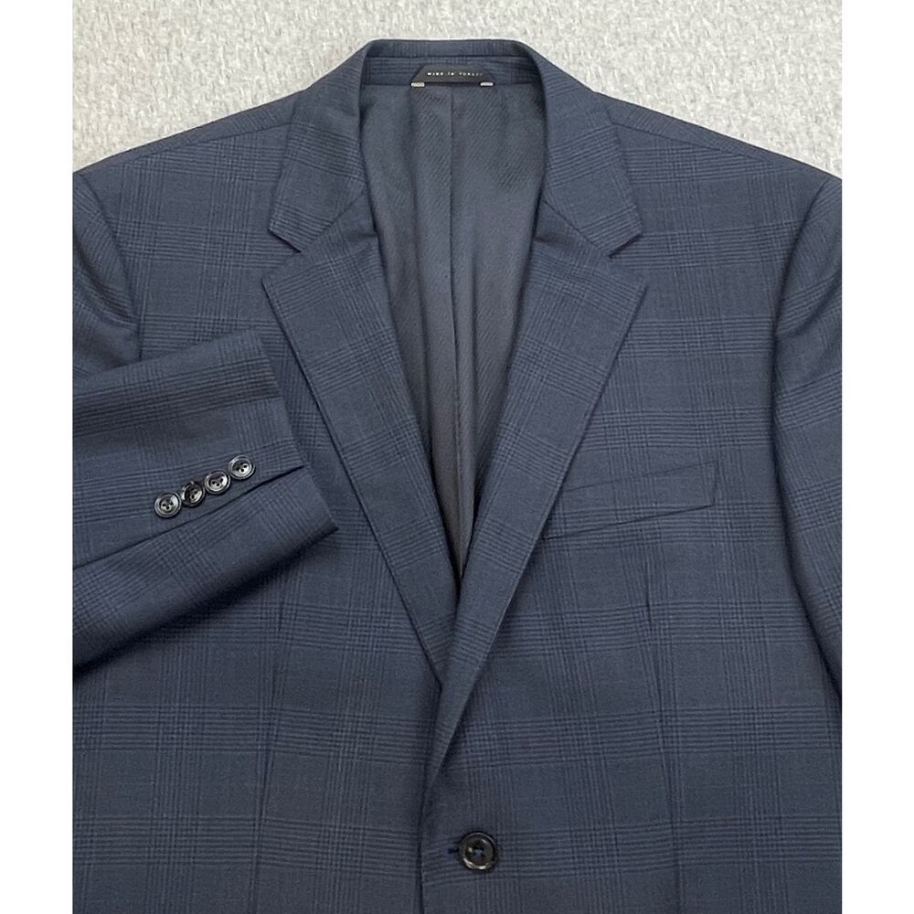 Hugo Boss Blazer Mens 40S‎ Plaid Lanificio 100% Wool 2-Button Single Breasted